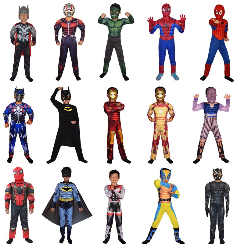 Halloween Avengers Costume Children'S Conjoined Muscle Suit Spider Iron Man Hulk Conjoined Muscle Suit - Image 4
